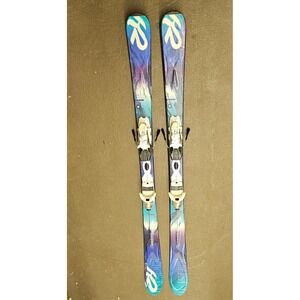 K2 SuperInspire LT Womens Skis 156cm with Marker M3 Bindings Blue Purple Teal